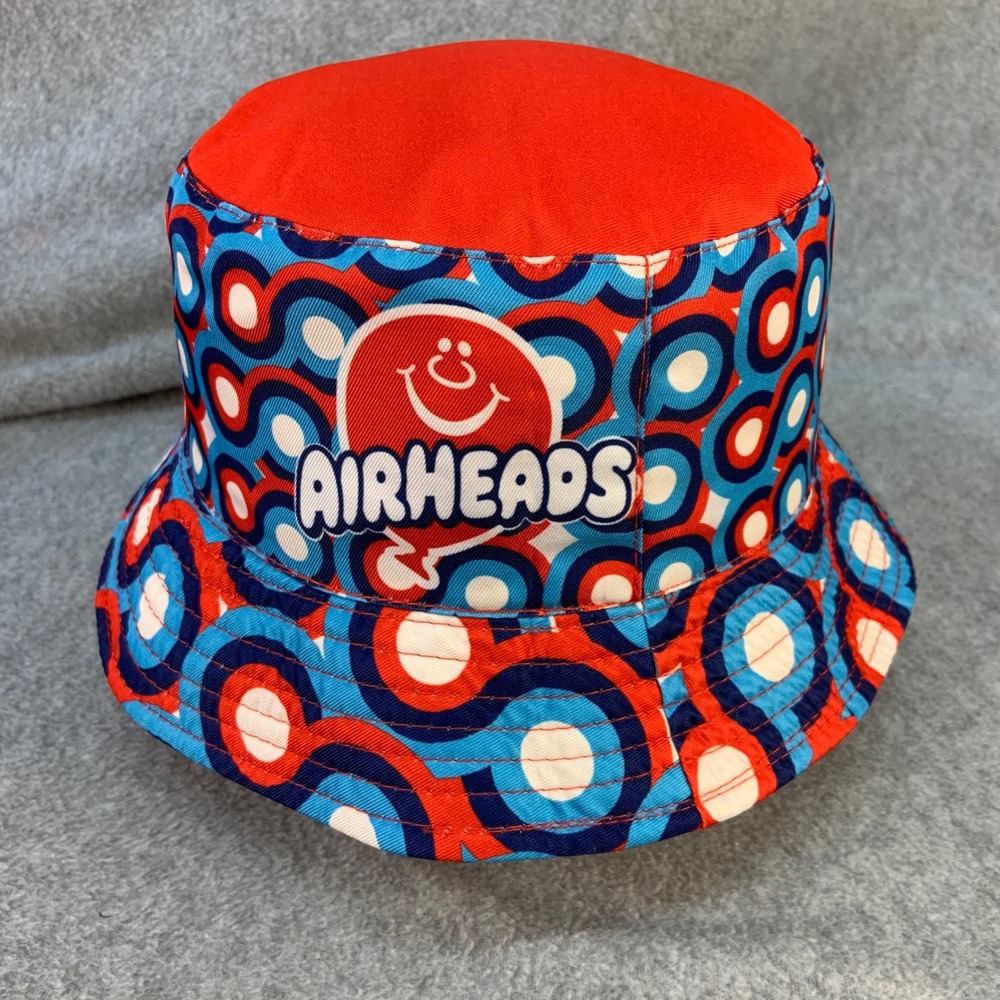 Airheads Logo Unisex Red Airheads Bucket Hat Reversible Retro Candy Adult S/M